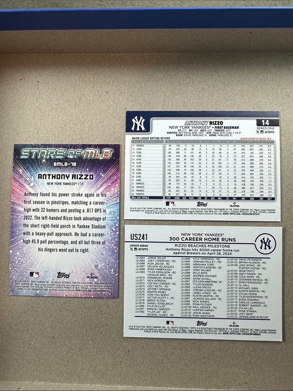 Anthony Rizzo lot of 12 (Cubs, Yankees) - Picture 9 of 13